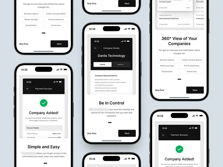 Onboarding aplikasi perwakilan perusahaan, tampilan 1