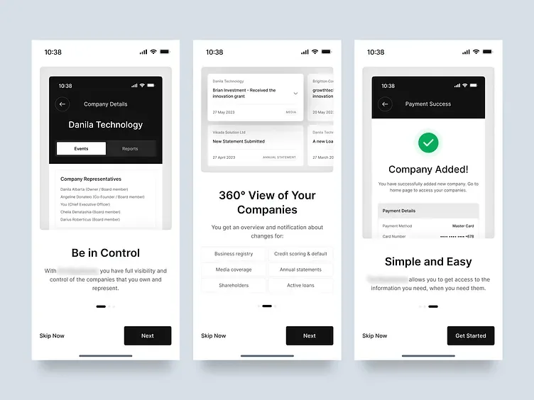 Onboarding aplikasi perwakilan perusahaan, tampilan 3