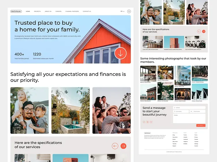 Landing page properti dasZuhause, tampilan 2