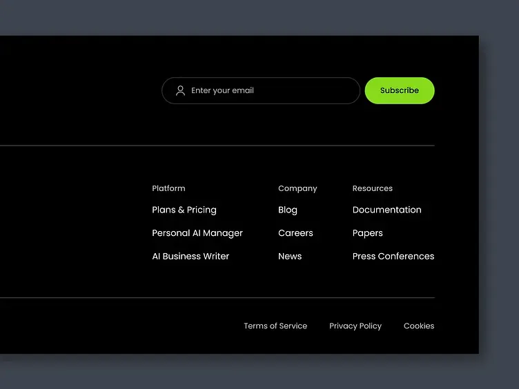 Koleksi desain footer website, tampilan 2
