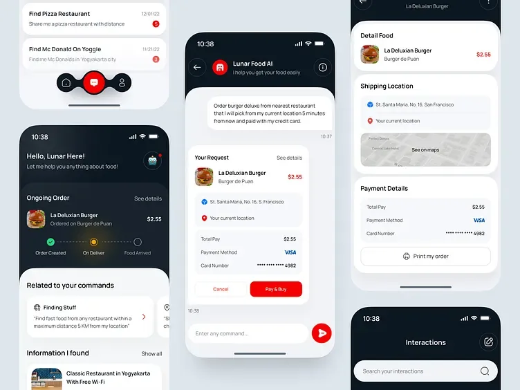 Aplikasi chatbot pemesanan makanan Lunar, tampilan 4