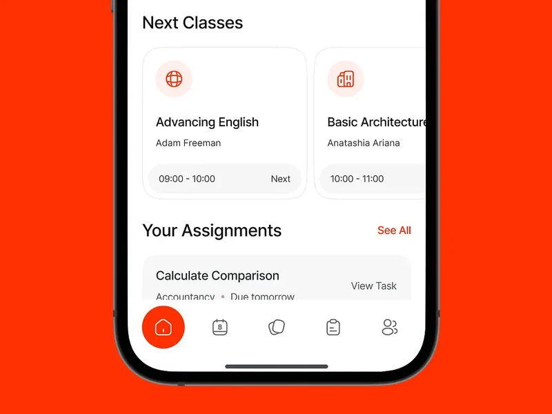 Jadwal dan tugas aplikasi kelas daring