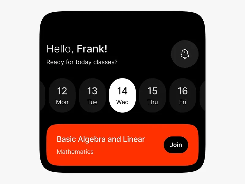 Widget pengingat kelas daring