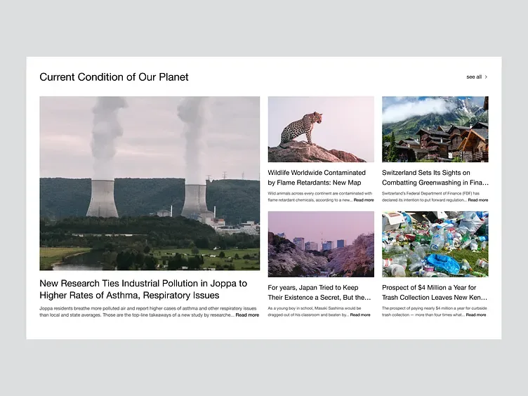 Bagian artikel website berita antariksa, tampilan 4